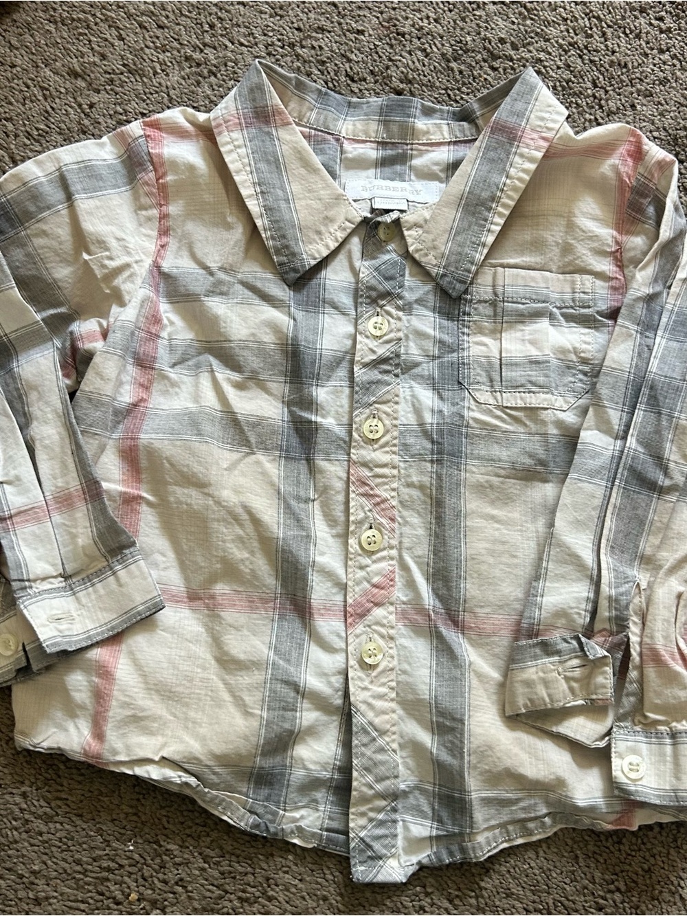 Burberry Baby Boy 18M Nova Check Plaid Button-Down Shirt